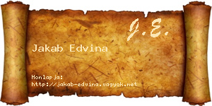 Jakab Edvina névjegykártya